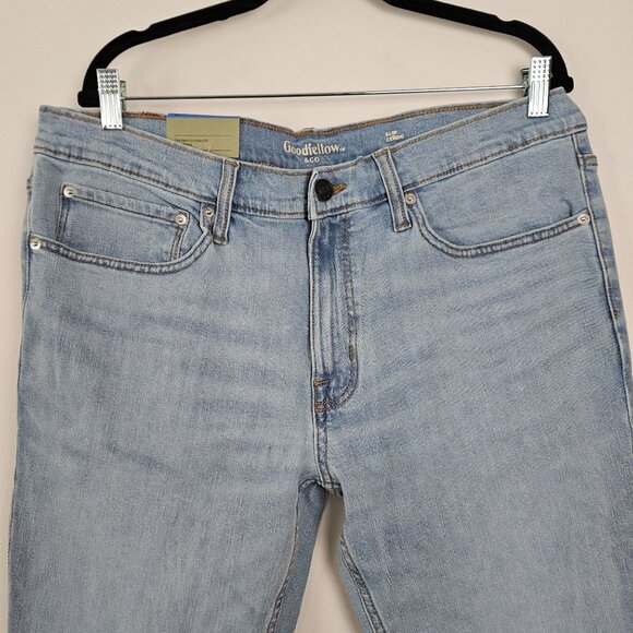Goodfellow & Co Mens Slim Straight Fit Light Wash Jeans W38 L32 Total Flex Denim - Picture 5 of 12